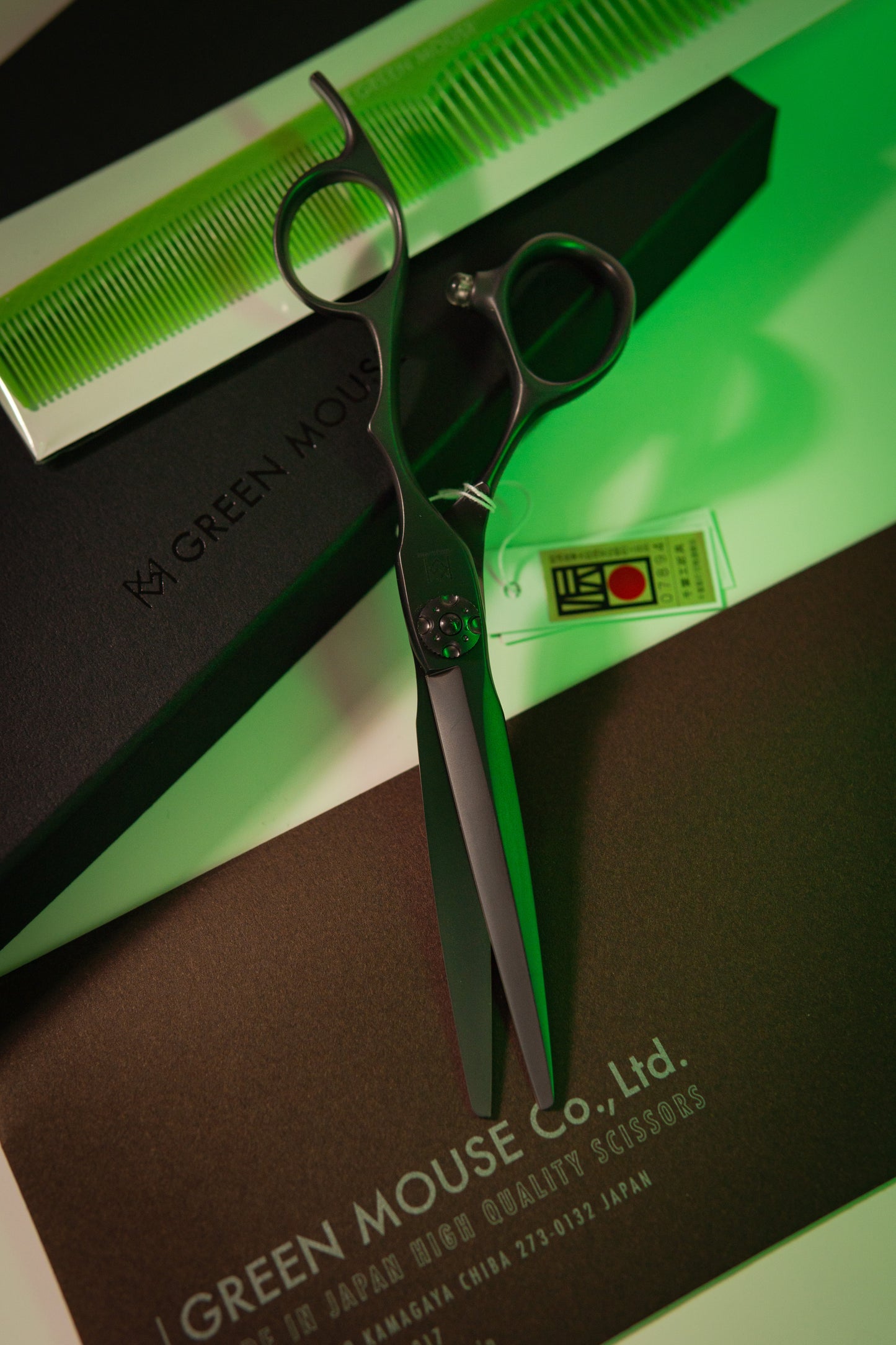 Ножица за подстигване Green Mouse Matte L Black  Limited 6"